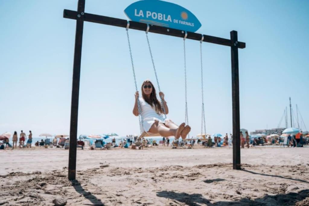 Coqueto Apartamento De Playa Con Piscina Y Terraza Valência Exterior foto